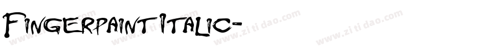 Fingerpaint Italic字体转换